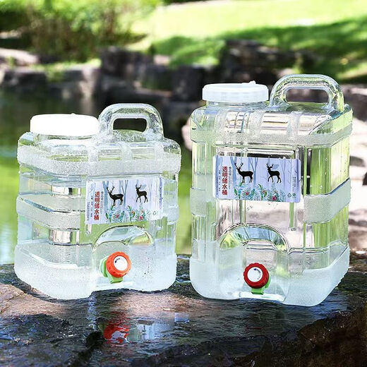 Outdoor car water storage tank pure mineral water household water storage plastic bucket with lid faucet Main picture