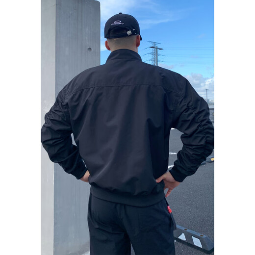 Muwei American style stand-up collar handsome jacket men's autumn and winter coach flight assault top thickened quilted warm jacket black 90% of buyers choose XL recommended 130-150Jin Jin equals 0.5 kg