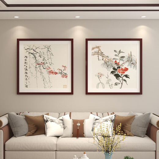 实木质大尺寸国画框装裱书法字画33相框挂墙38十字绣裱框架定制50 胡桃-8125款实木框【可放33*6627