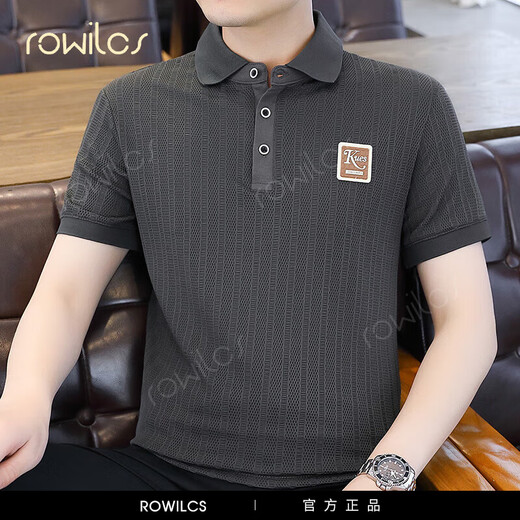 T-shirt Rowilos Brand Polo à manches courtes pour hommes à manches courtes pour hommes T-shirt en maille à manche à manches à manches à manches à manches à manches à manches à manches à manches W9923 M (90-100jin [Jin est égal à 0,5 kg]))