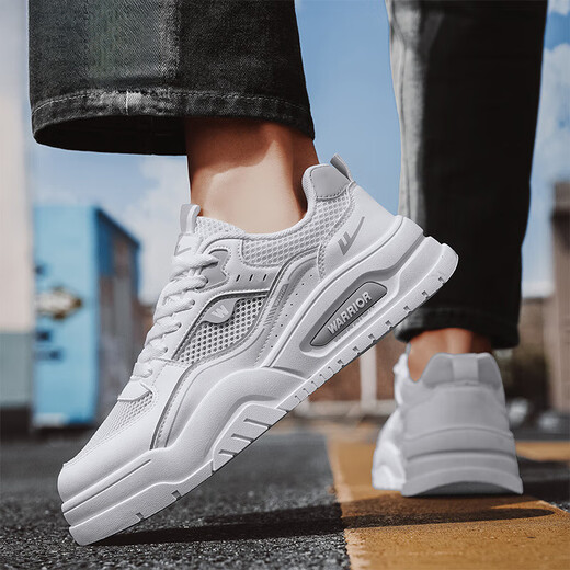 Adachi Kung Fu lijian ältere Schuhe Sommerbrettschuhe Herren -Mesh Schuhe Hollow atmable 2025 Neues kleine weiße Schuhe Netz MI Schwarz 4877_lederoberfläche Modell 43