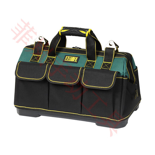 Sailotou thickened canvas tool bag multi-functional repair electrician portable wear-resistant large capacity plastic bottom camouflage 20155 plastic bottom camouflage-17 inch*Oxford cloth canvas*40k