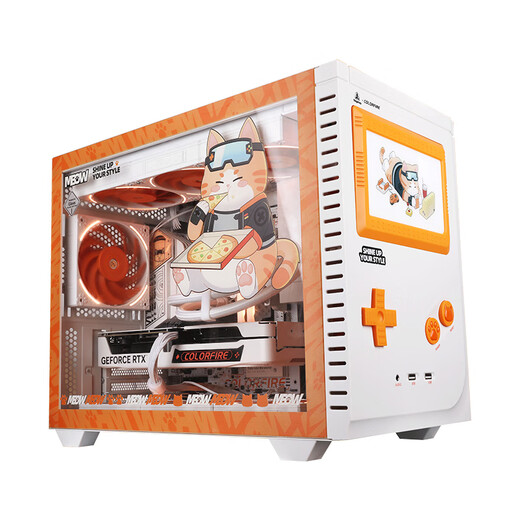 Colorful Orange Shadow Orange Family Bucket RTX5070Ti/5060Ti Ultra 9 285K/265KF/14600K/14400F Assembled Computer Desktop Game Console DIY Complete Machine 5 U7 265KF+5060Ti+1T+32G