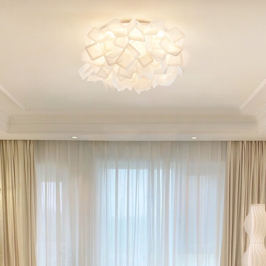 Hoshizawa Italienisch Designer Schlafzimmer Kronleuchter moderne einfache Blütenblatt-Schlafzimmer-Lampen-Creme-Wind Romantic Girl Room Lampe Jd9277-73 Deckenleuchte weiß 36W ohne Aurora