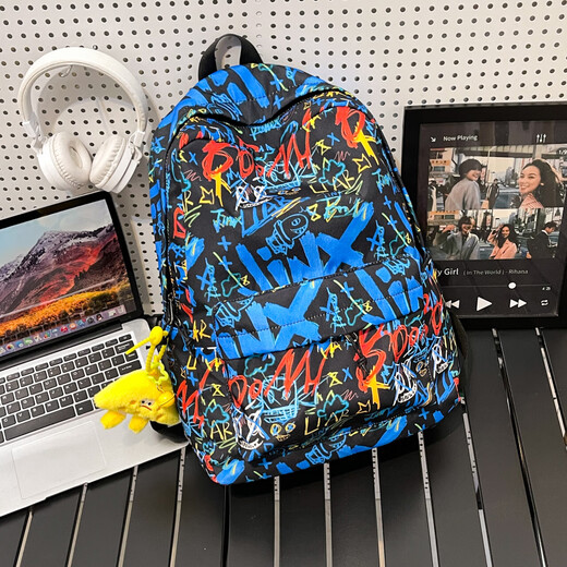 Frauen-Rucksack neuer Mode-College-Stil Junior High School-Schüler Grundschüler wasserdichte Kleidung-resistenten Reise-Rucksack schwarz (kein Anhänger) TJ929