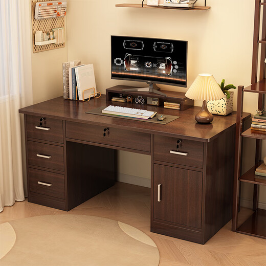 Xinyouliangjia computer desk desktop desk home writing study table adult desk A095 120 five drawers and one door
