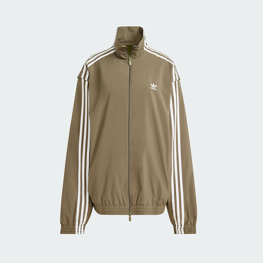 
Adidas Clover 2024 autumn women's removable sleeve stand collar loose jacket jacket JM9253_Gray and white XS