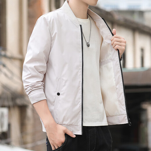 凡客诚品（VANCL）【雷军推荐】美式休闲棒球服2024秋季新款纯色飞行员夹克舒适百搭 K12109黑色 M 建议 95-100 斤