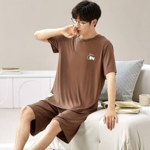 Luechmen Pyjama Herren Sommer-Lose und Shorts sowie ein großer dünner Sommeranzug tragen l [Craft 6623 Herren-Hausanzug L [Vorgeschlagen 95-120 Jin [Jin ist 0,5 kg]]