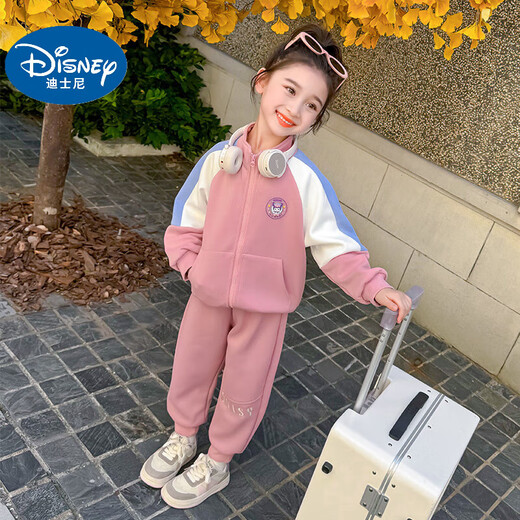 Disney Baby Girl Autumn Outfit Fashionable Children 2025 New Spring and Autumn Big Children's Kulomi Jacket Traje deportivo casual Conjunto de dos piezas Kulomi Kulomi Jacket + Pants 140 (Modelo mejorado) CM