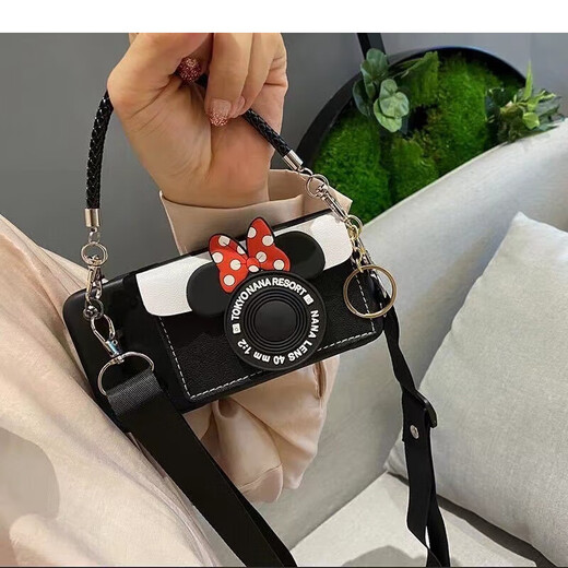 SwitchEasyQUKXF Crossbody Strap Coin Wallet 13promax Mobile Case 12pro for Apple 11 Anti-fall iPhone Black Shell-Mini Coin Wallet + Handle Rope iPhone 13