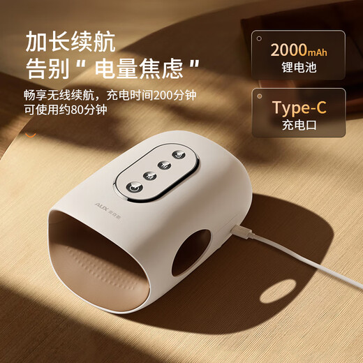 Oaks hand massager, finger, wrist, joint, palm acupuncture point numbing care, meridian kneading, electric massage heating instrument 360, double-layer air bag wrapped hot compress, upgraded model, 3 modes to choose + 2 levels of hot compress