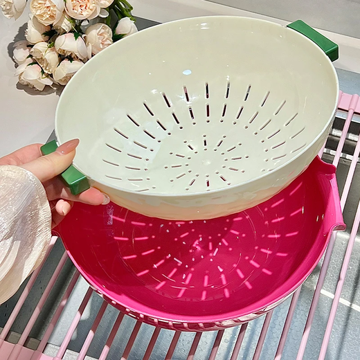 Added vegetable sink drain basket kitchen new fruit plate light luxury high-end living room home high-end exquisite high-value