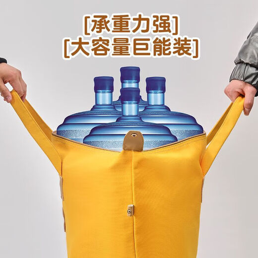 Kindergarten quilt storage bag canvas bag large capacity strong and durable student luggage bag thickened travel handbag goose yellow - upgraded thickened canvas fabric large size (can hold quilt 5-8 Jin Jin equals 0.5 kg)