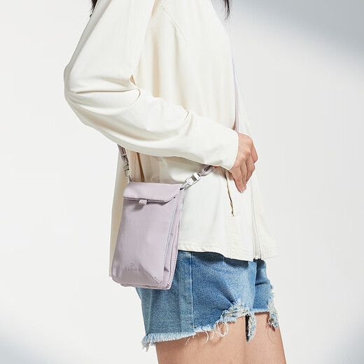 SANWA SUPPLY mobile phone bag women's one-shoulder cross-body mini bag vertical dual machine storage portable outdoor sports bag light cherry blossom powder