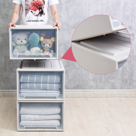 箱式盒整理箱衣服储物加厚塑料 f3523 加厚款35*23*47cm 1个装