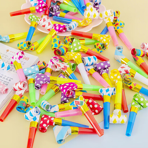 Children's toys birthday dragon blowing whistle funny creative blowing roll street stall toy wholesale party help new dragon blowing whistle [10 random]
