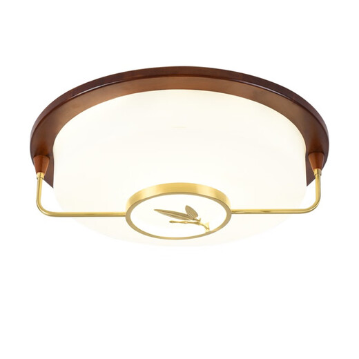 Éclairage en dentelle (NVC) Dernières couleurs de noyer LED PLADIER LED NOUVEAU SOIX SOIX DE CHINOISE CHAMME MAXTROOM ÉTUDE SALLE BALCON LAMPE 9195 MODÈLE ROND 475MM