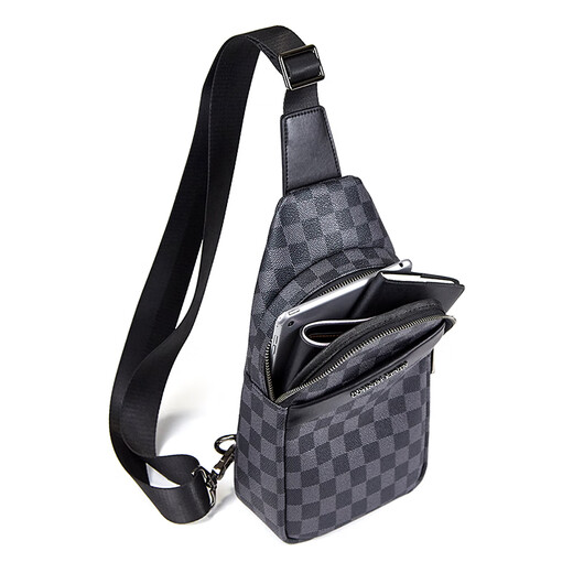 Cohnim Kevin Luxury Herren Chest -Tasche ein Schulter -Crosskörper Tailentasche Outdoor Sport kleiner Rucksack Geschenk für den Freund meines Mannes Chinesisches Valentinstag Geschenk C701 Plaidmuster [modisch und vielseitig] 8