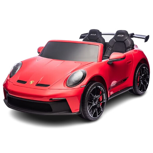 Children's Shoes Porsche 911 Double Extra Large Children's Electric Car Four-Wheeled Remote Control Car Baby Toy Car Painted Red Upgraded Powerful Version 24V10A+MP4 LCD Screen