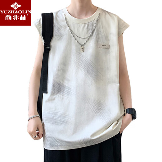 
Yu Zhaolin American sleeveless T-shirt in summer new fashion brand loose vest teenager casual gradient printed vest T 10512-9227 green XL about 100-120Jin [Jin equals 0.5 kg] can be worn