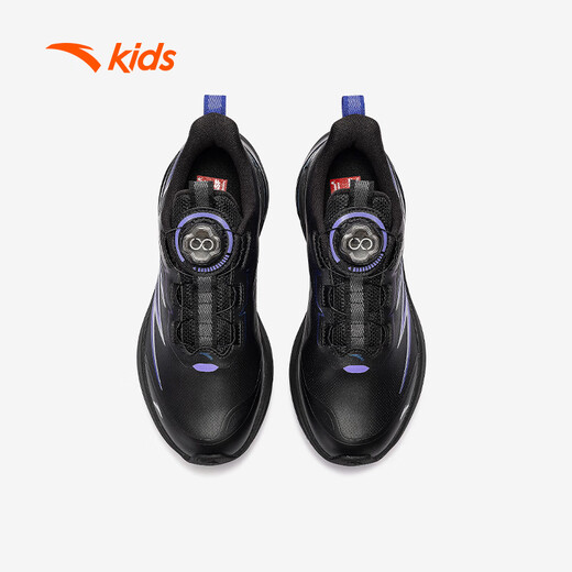 安踏儿童跑鞋男大童2025秋冬革面弓速运动跑步鞋312545501N