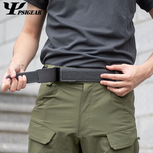 
PSIGEAR inner belt men's V4 fur face PS12046 outdoor tegris wear-resistant fast Velcro open tactical waist seal black bandwidth 4.5cm S
