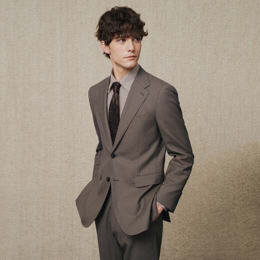 
Guillaume de Mons Aojia pure wool suit men business formal suit men three-piece set groom wedding dress formal suit men sand ceramic brown [top + trousers] size 44 (please note for trousers size)