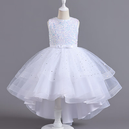 Vestido de cola hinchado de verano de la princesa Yu Yu 3-14 años