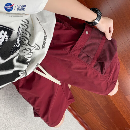NASA【美式工装】短裤男士夏季潮牌痞帅外穿中裤宽松休闲五分裤 HL-6210浅卡其 3XL