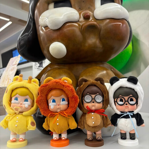 泡泡玛特 POP MART 哭娃Crybaby悲伤动物园大娃摆件玩具 THE SASSY RHINO