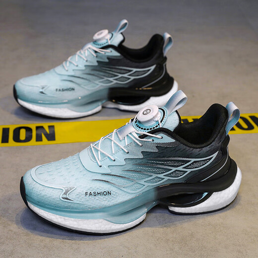 Chaussures de sport Huilijun Chaussures de sport pour hommes et automne chaussures de rotation respirantes chaussures de course grande taille chaussures décontractées absorbant les hommes Putitien 9888 bleu clair 36
