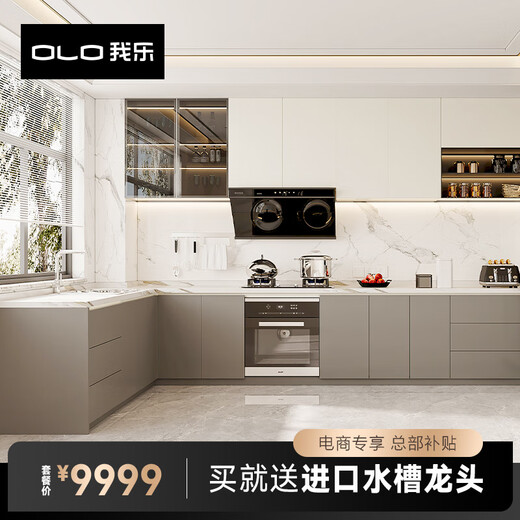 Wile cabinet package, integrated kitchen cabinets, whole house custom-made integrated stove, free boss hood, stove, universal prepayment