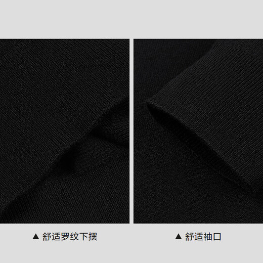 HLA Heilan long-sleeved sweater men's light business classic series two lapel sweater winter men