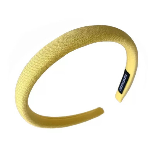 BARY REEF Elegant Goose Yellow Korean Fabric Hair Hoop Women's 2025 New High-Skull Pressure Hair Headband High-Quality External Hair Accessory Yellow Hair Hoop