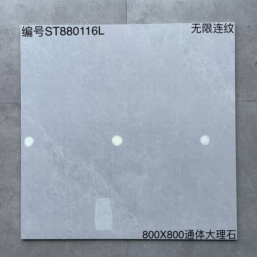 Ni Zhier Custom Engineering Tooling Bright 800x800 Tiles en marbre du corps entier Salon Anti-Slip Tiles Grey Floor Tiles 9918 Gray 800x800