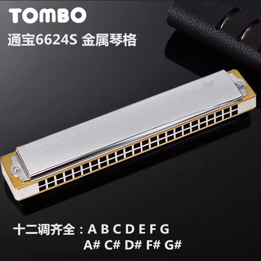 Tongboo Tombo Japonais Tongbao harmonique 6624S Modèle de collection Métal Grille de cuivre 24 trous Instrument de performance professionnelle Colon