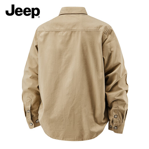 JEEP long-sleeved shirt men's 2025 spring and autumn coat new casual loose versatile cotton work shirt