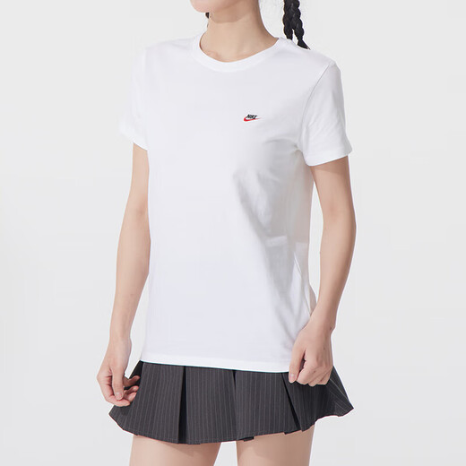耐克（NIKE）套装女短袖短裤 2025夏季新款运动T恤上衣跑步健身透气梭织训练裤 DZ4681-100+DM6740-010 M