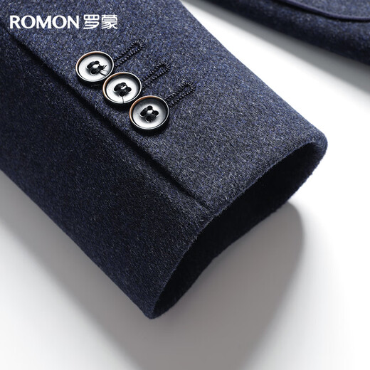 Romon Sheep Wool Woolen Suit Men's Autumn and Winter Plus Size Business Casual Single Suit Warm Workwear Top