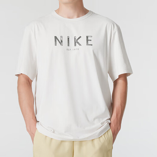 Nike (NIKE) T-shirt men's quick-drying short-sleeved summer new sportswear light and sun protection top running suit Fanbai HV4882-121 Quick-drying and breathable M 120-130Jin [Jin equals 0.5 kg]