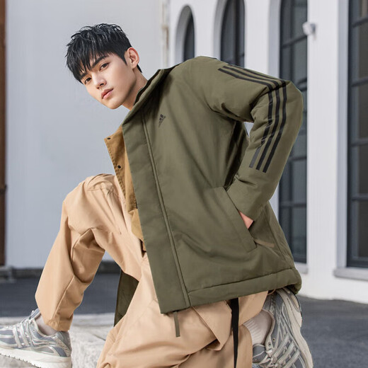 阿迪达斯（adidas）官方舰店男装套装 2025夏季新款御寒保暖棉服 加绒针织长裤2件套 IV9230+IB4023 L【175-180cm/150-160斤】