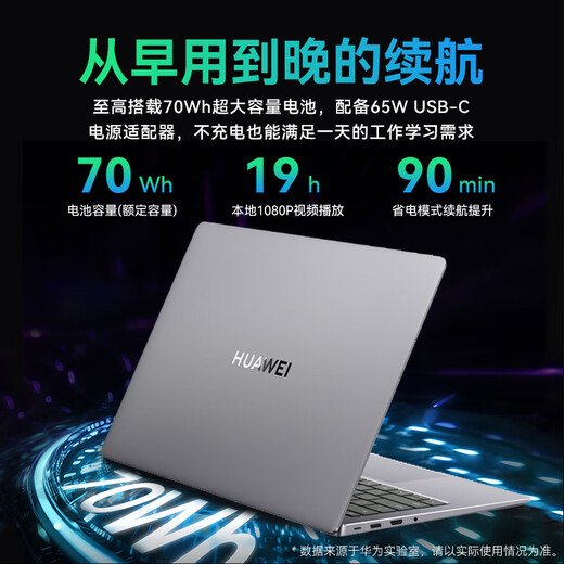 Huawei (HUAWEI) MateBook 14 laptop government subsidy Linux system 2.8K touch screen Ultra 5 business office thin and light notebook Wilderness Green Ultra 5 16G 1TB touch screen Store pre-installed Windows version