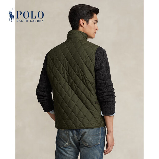 Ralph Lauren Herren-Kleidung Klassiker wasserdichtes gestepter Weste Rl15907 301-Green L.