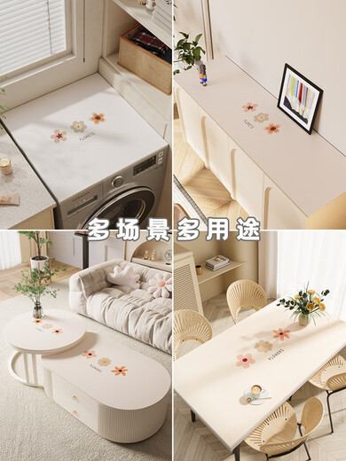萝大搬日式素雅方桌垫免洗防水防油皮革餐桌垫桌布正方形桌面保护垫台布 A1049变废为宝 定制尺寸55元/平请联系客服