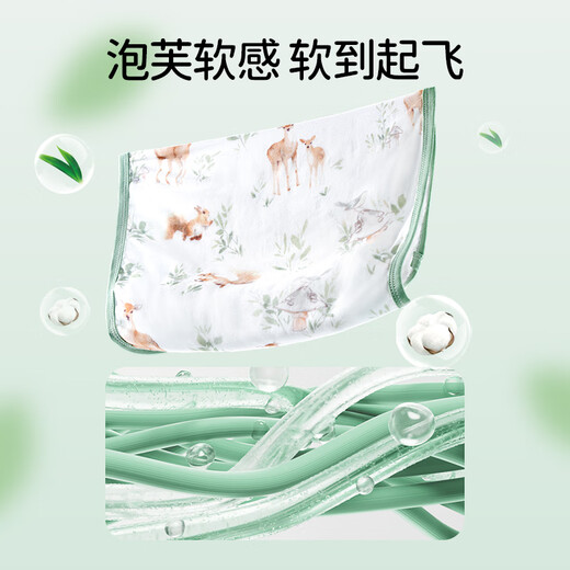 OUYUN swaddle newborn anti-jump swaddle baby thin quilted swaddle single bamboo cotton gauze swaddle baby flower and bird 80