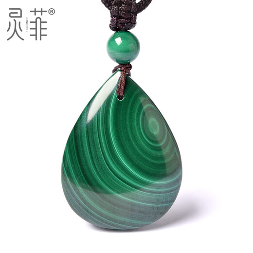 Collier de malachite joyeux PENDANT GREEN DROPE DROP FORME RAPE BIELLEMENT DE CRISTAL BIELLISSE BIELLISSE MEN ET FEMMES G8399