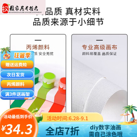 Pinnai Chinese Fresh Fruit Ripe Poultry Picture Digital Oil Painting Diy Coloring Hand Painting Filling Living Room Acrylic Oil Color Decoration Painting qz3291 60*60cm Photo Frame (Color Selectable) + Brush Pigment
