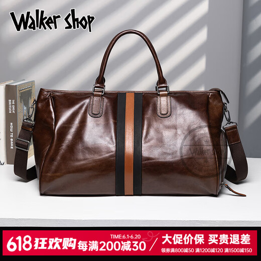 Walker Shop Travel Bag Herren echte Leder Handtasche Herren Großkapazität Business Tur
