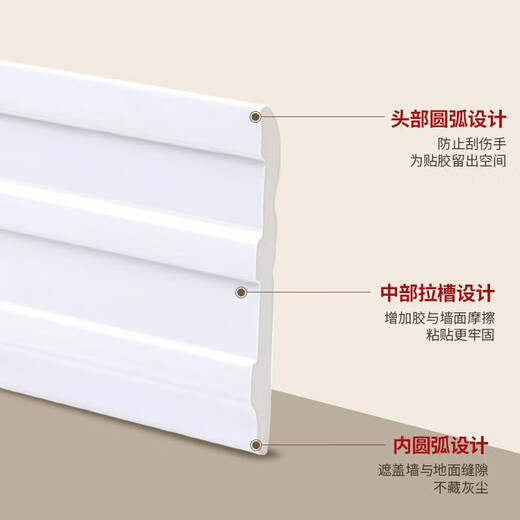 Wen Shiou waterproof and moisture-proof PVC skirting line wall sticker wood grain floor edge strip foot line Chinese simple corner line plastic 1048